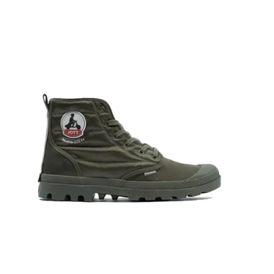 Afbeelding van Palladium Pampa HI DARE Rhona Unisex Korte laarzen, Heren, Maat: 42, Army green Textiel/ synthetisch