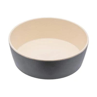 Afbeelding van Beco Printed Bowls Bamboe voerbak/waterbak voor honden duurzaam &amp; trendy 5 Kleuren in 2 maten Kleur: Grijs, Maat: Small 800 ml