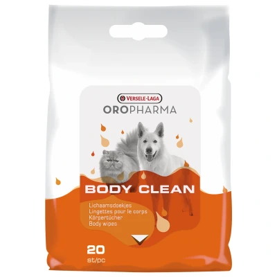 Afbeelding van Versele Laga Oropharma Body Clean Cat &amp; Dog Doekjes Vachtverzorging 20 stuks