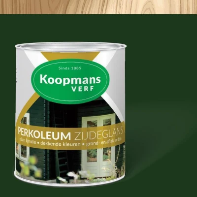 Afbeelding van Koopmans Perkoleum Zijdeglans Dekkend Ready Mixed 0,75 ltr 244 sparregroen Buitengevel &amp; Tuin