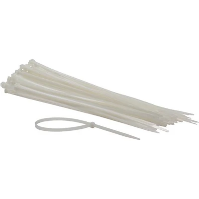 Afbeelding van Set met nylon kabelbinders 4.8 x 300 mm wit (100 st.) Velleman