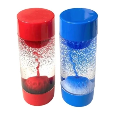 Afbeelding van Volcano sensorische vloeibare anti zwaartekrachttimer voor autisme, behoeften, ADHD, stressverlichting, angst, autisme speelgoed en speciale behoeften (blauw)
