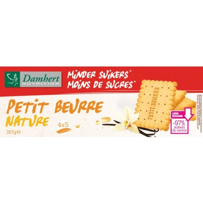 Afbeelding van Damhert Petit Beurre Koekjes Minder Suikers 167GR