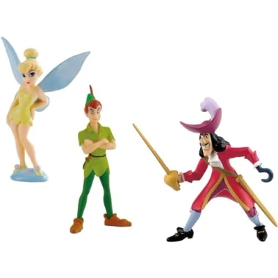 Afbeelding van Bullyland Set van 3 Disneys Peter Pan Fee Bell Kapitein Haak