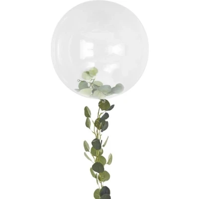 Afbeelding van Transparante Ballon met Bladeren 91 cm per stuk