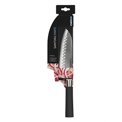Afbeelding van Chef Aid Santokumes Soft Grip 16,5 Cm Zilver Glazen &amp; Bekers