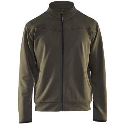 Afbeelding van Blaklader Service sweatshirt met rits 3362 2526 Groen/Zwart