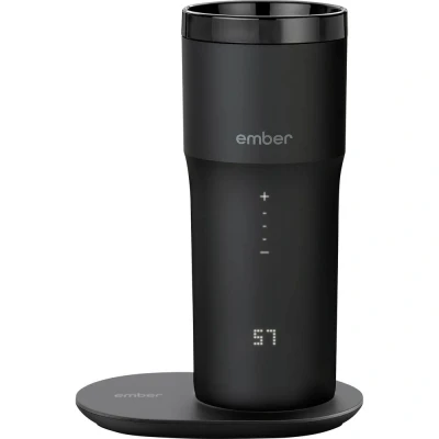 Afbeelding van Ember Travel Mug 2 Koffiebeker Thermosbeker met Instelbare Temperatuur Koffiebekers To Go Reisbeker voor Koffie &amp; Thee Thermosfles Mobiele App Cadeau Koffieliefhebbers 355 ML Zwart