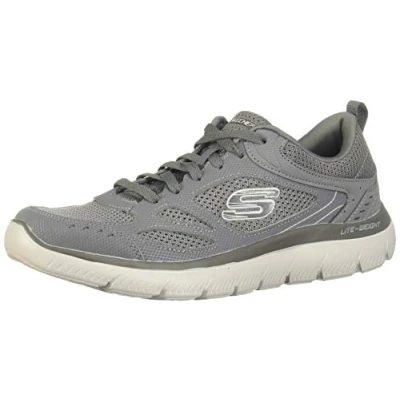 Afbeelding van Skechers Sport Summits Sneakers laag, Heren, Maat: 43, Charcoal Leer en textiel