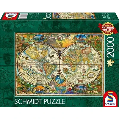 Afbeelding van Schmidt Spiele 59741 Vormen van de Aarde, 2000 stukjes puzzel, kleurrijk