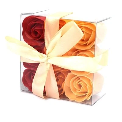 Image de Lot de 9 Roses Savon Pèche