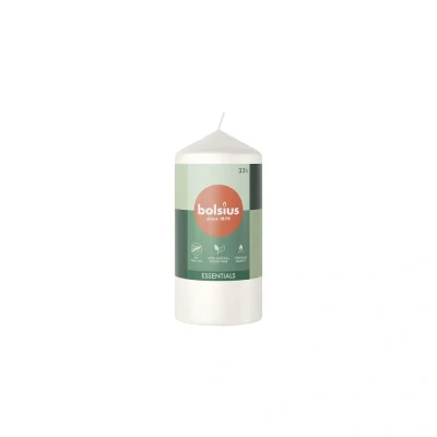 Afbeelding van 4 stuks Bolsius ivoor stompkaars 120/58 (33 uur) soft pearl