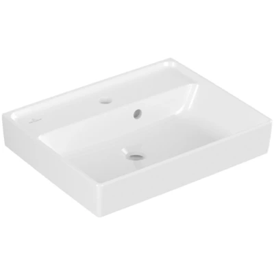 Afbeelding van Villeroy &amp; Boch Collaro fontein wit (50 x 40 cm) 1 kraangat, met