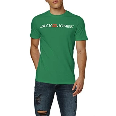 Afbeelding van Jack &amp; Jones Jjecorp Logo Tee Ss Crew Neck Noos Heren T shirt, Groen