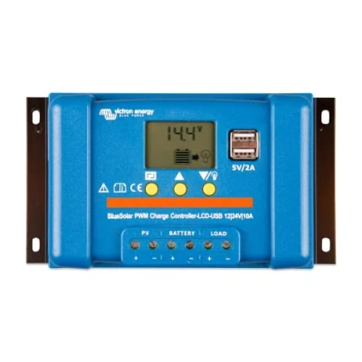 Afbeelding van Victron BlueSolar PWM LCD&amp;USB Charge Controller 12/24V 10A