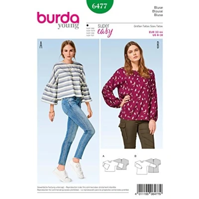 Afbeelding van Burda Naaipatroon 6477 Blouse in variaties