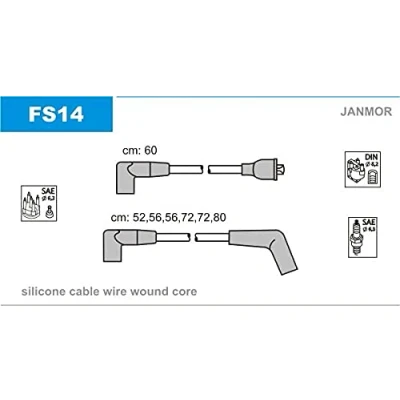 Afbeelding van JANMOR FS14 Bougiekabelset