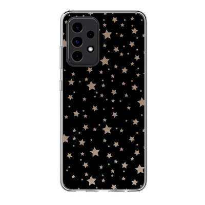 Afbeelding van imoshion hoesje Geschikt voor Samsung Galaxy A52 (5G) / A52s (4G) Siliconen Design Meerkleurig Stars Beige Reverse
