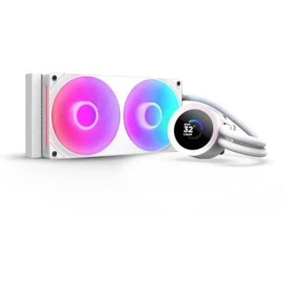 Afbeelding van NZXT Kraken Plus 240 RGB AIO vloeistofkoeler voor CPU mm radiator F240 single frame ventilator 1,54 inch vierkant LCD display AMD® AM5, AM4 Intel® LGA 1851/1700, 1200/115X wit