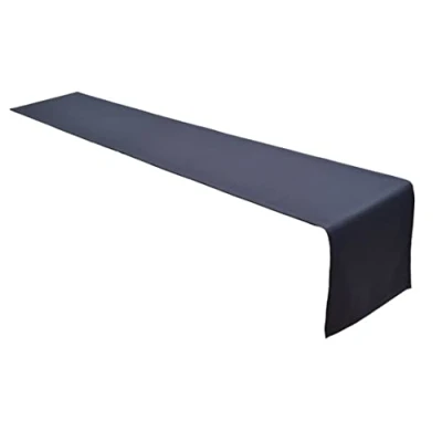 Afbeelding van Lemos Home Tafelloper van hoogwaardige kwaliteit 100% katoen, Conceptcollectie, Kleur en Maat naar keuze (Tafelloper 40 x 180 cm, antraciet)