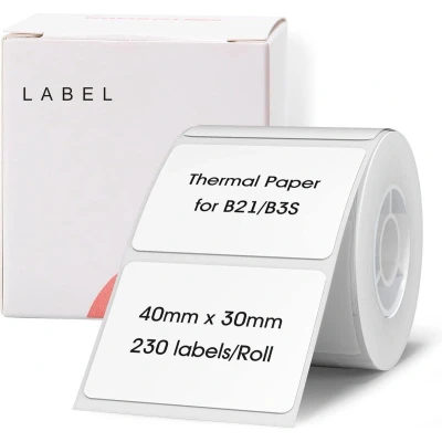 Afbeelding van Niimbot Labels/Etiketten B1/B21 Wit 40*30mm 230 vellen