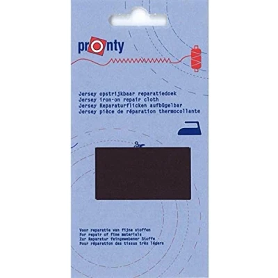 Afbeelding van Pronty opstrijkbaar reparatiedoek jersey zwart