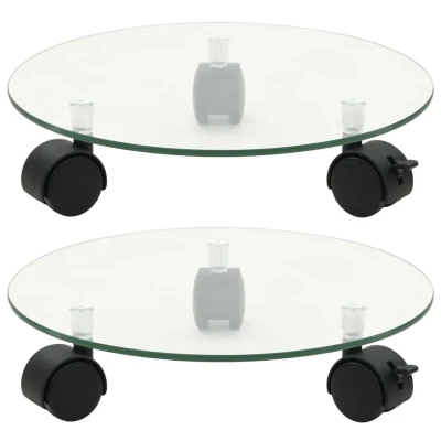 Afbeelding van Plantenrollers rond 28 cm gehard glas 2 st