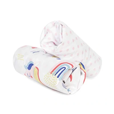 Afbeelding van FlyIdeas 2x Hoeslaken 160x80 cm voor Kinderbed Babybed 100% Puur en Zeer Zacht Katoen Gecertificeerd, Mooie Gekleurde Patronen Kinderen EU Gemaakt