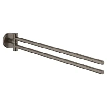 Afbeelding van Grohe Essentials 2 lids handdoekhouder hard Graphite Geborsteld