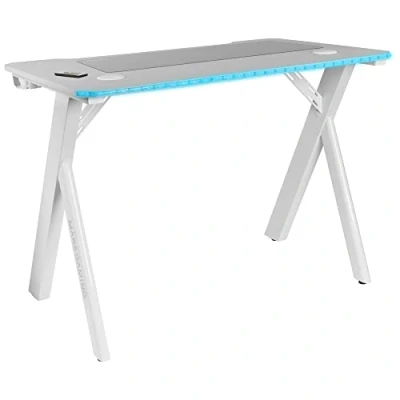 Afbeelding van Mars Gaming MGD100RGB, RGB, muismat XXL, houder voor hoofdtelefoon + fles, 100 x 60 cm, wit