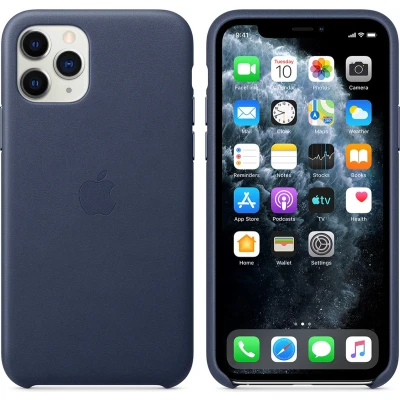 Afbeelding van Apple Leren Hoesje voor iPhone 11 Pro Midnight Blue