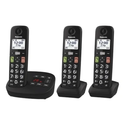 Afbeelding van Panasonic Dect KX TGU133EXB Trio Black