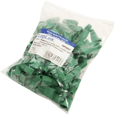 Afbeelding van LogiLink MP0007 Knik beveiligingshuls voor RJ45 Groen 100 stuk(s)