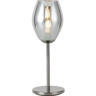 Afbeelding van Eglo Verlichting Tafellamp Estanys nikkel/gestoomd glas