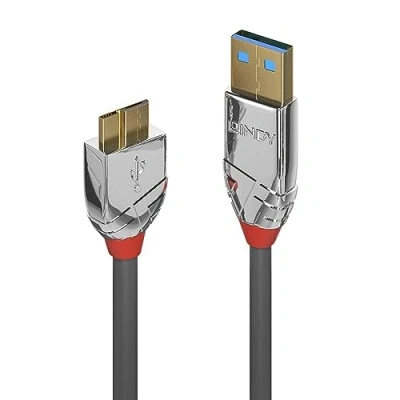 Image de Lindy CROMO Câble USB type A (M) pour Micro de B 3.0 2 m rond gris