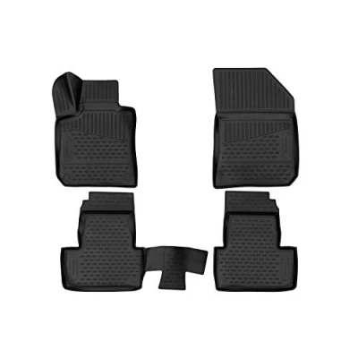 Afbeelding van Element Op maat gemaakte 3D rubberen vloermatten voor Peugeot 308 II restyling 2017 4 stuks Zwart