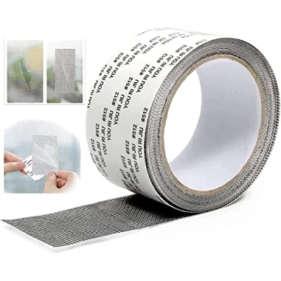 Afbeelding van Reparatietape voor muggennetten, sterke zelfklevende patch van glasvezel, reparatie ramen, gordijnen en deuren