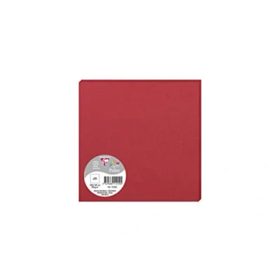 Afbeelding van Clairefontaine 1125C pakket met 25 afzonderlijke kaarten vierkant, 16 x cm 210 g/m² kleur: Johannisrot uitnodigingskaarten voor evenementen en overeenstemming pollen serie premium papier glad