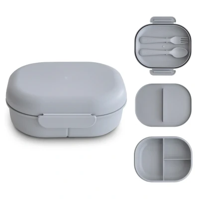 Afbeelding van Mushie lunchbox met bestek cloud