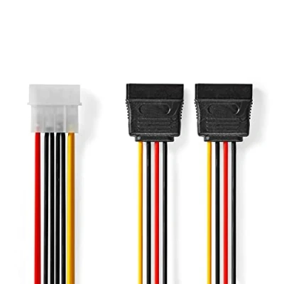 Afbeelding van Molex naar S ATA stroomkabel (Koper, 2x ATA, 0.15 meter)
