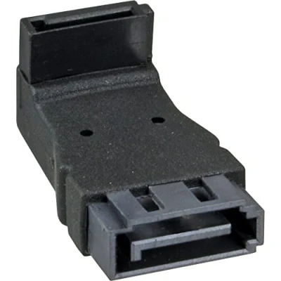 Afbeelding van SATA data adapter haaks naar boven SATA600 6 Gbit/s / zwart