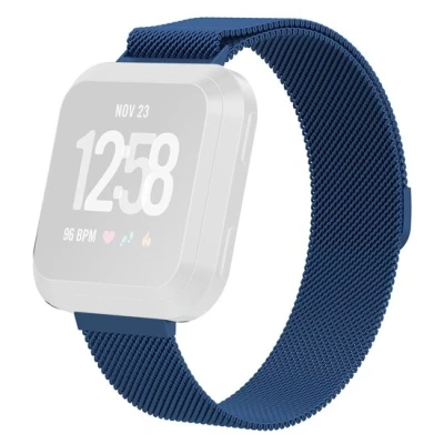 Afbeelding van Fitbit Versa 1 / 2 &amp; Lite milanese bandje Maat: Small Donkerblauw
