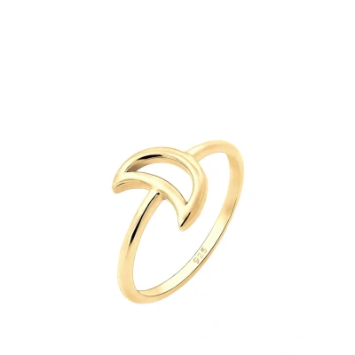 Afbeelding van Elli HALF MOON CUT OUT Ring goldcoloured, Dames, Maat: 54, Gold coloured