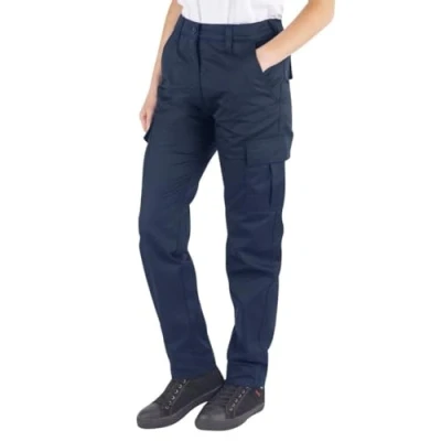 Afbeelding van Lee Cooper Workwear LCLPNT241 Klassieke cargobroek voor dames, duurzaam, onderhoudsvriendelijk, marineblauw, maat 38, normale pijpen, 76,2 cm, 38
