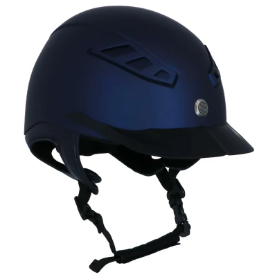 Afbeelding van Back on Track EQ3 Lynx Smooth Top Paardrijcap Marineblauw