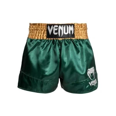 Afbeelding van Venum Classic Muay Thai Shorts Groen Goud Wit Maat XS