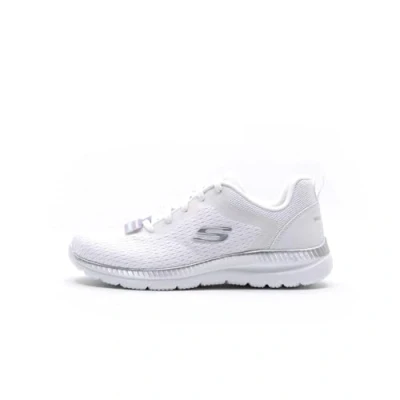Afbeelding van Skechers Sneakers voor dames, sportschoenen, Wsl Wit Zilver, 42 EU