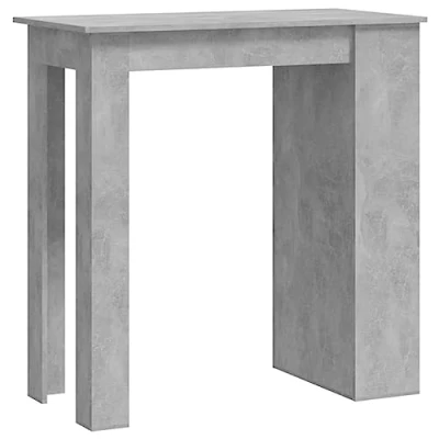 Afbeelding van vidaXL Bartafel met opbergrek, betongrijs, 102 x 50 103,5 cm