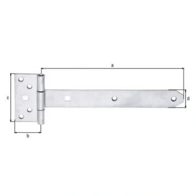 Afbeelding van GAH Alberts Beslag Staartscharnier Bandlengte 250 mm
