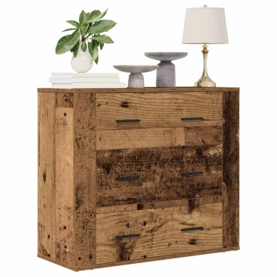 Afbeelding van vidaXL Dressoir 80x33x70 cm bewerkt hout oud houtkleurig